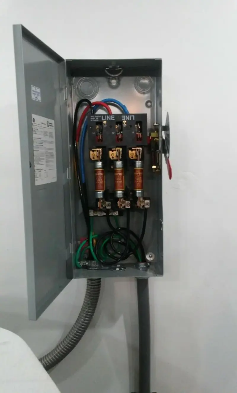 Three-phase disconnect switch installed for Electrical Wiring & Rewiring in Westampton